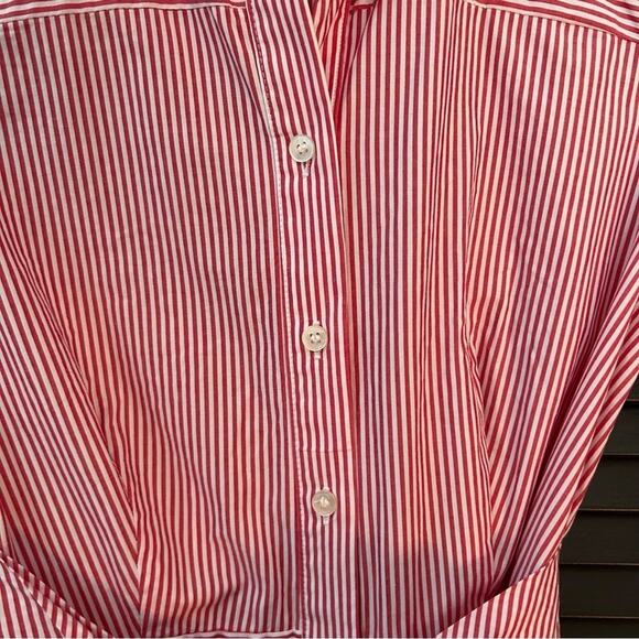 J. Crew Preppy Summer Red and White Striped Women’s Shirtdress, Size 4 - Picture 10 of 16